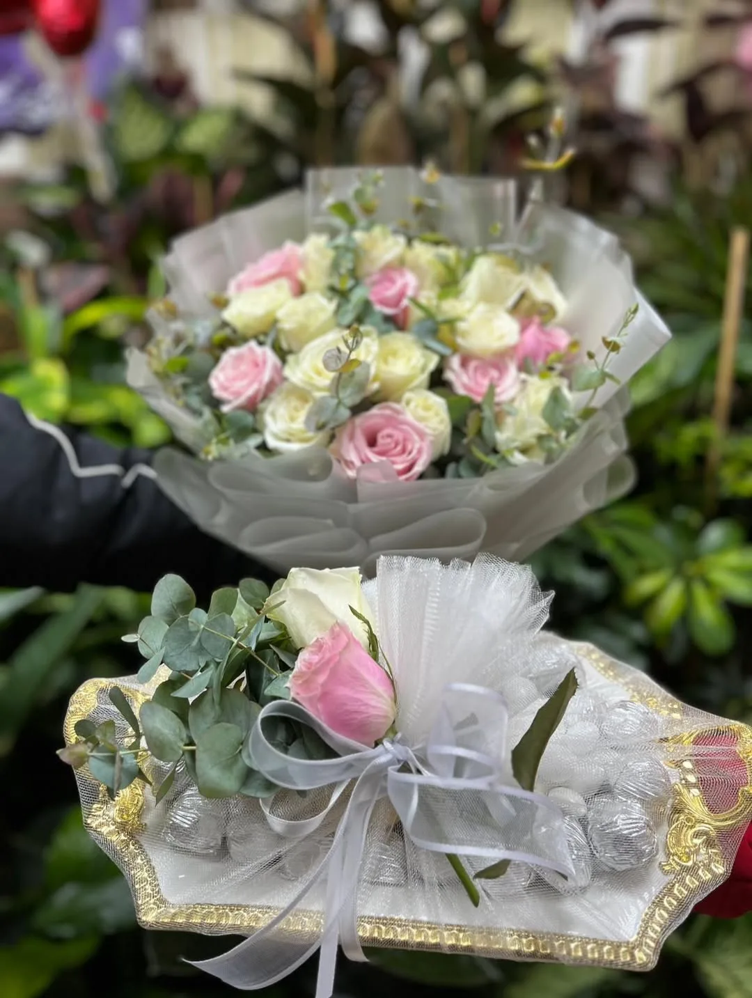 Canlı Gül Kız İsteme Çiçeğimiz ve Çikolata